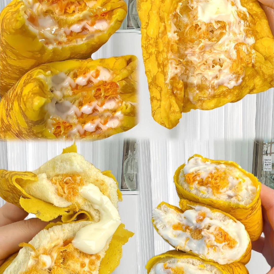Egg Skin Wrapped Pork Floss Sandwich