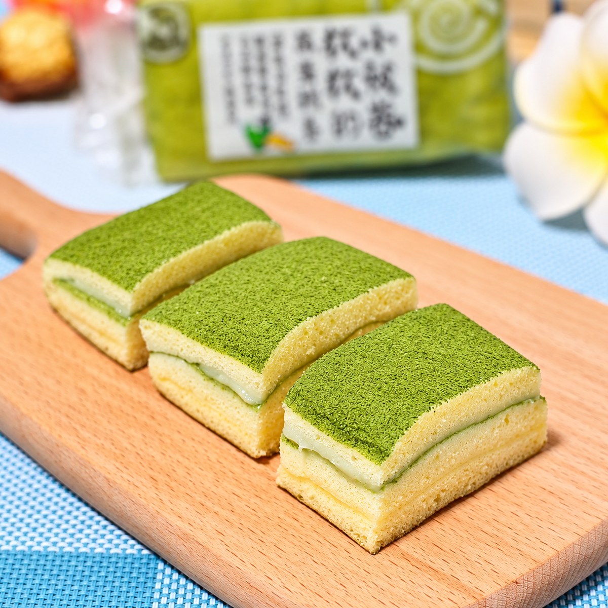 Matcha Cream-Filled Swiss Roll