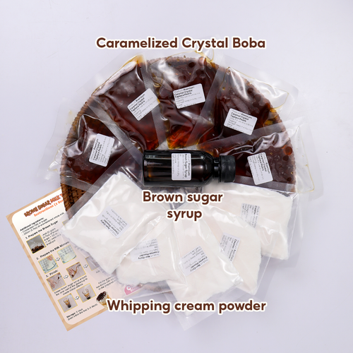 Brown Sugar Milk Tea Kit – DIY Boba Kit Makes 5 Cups