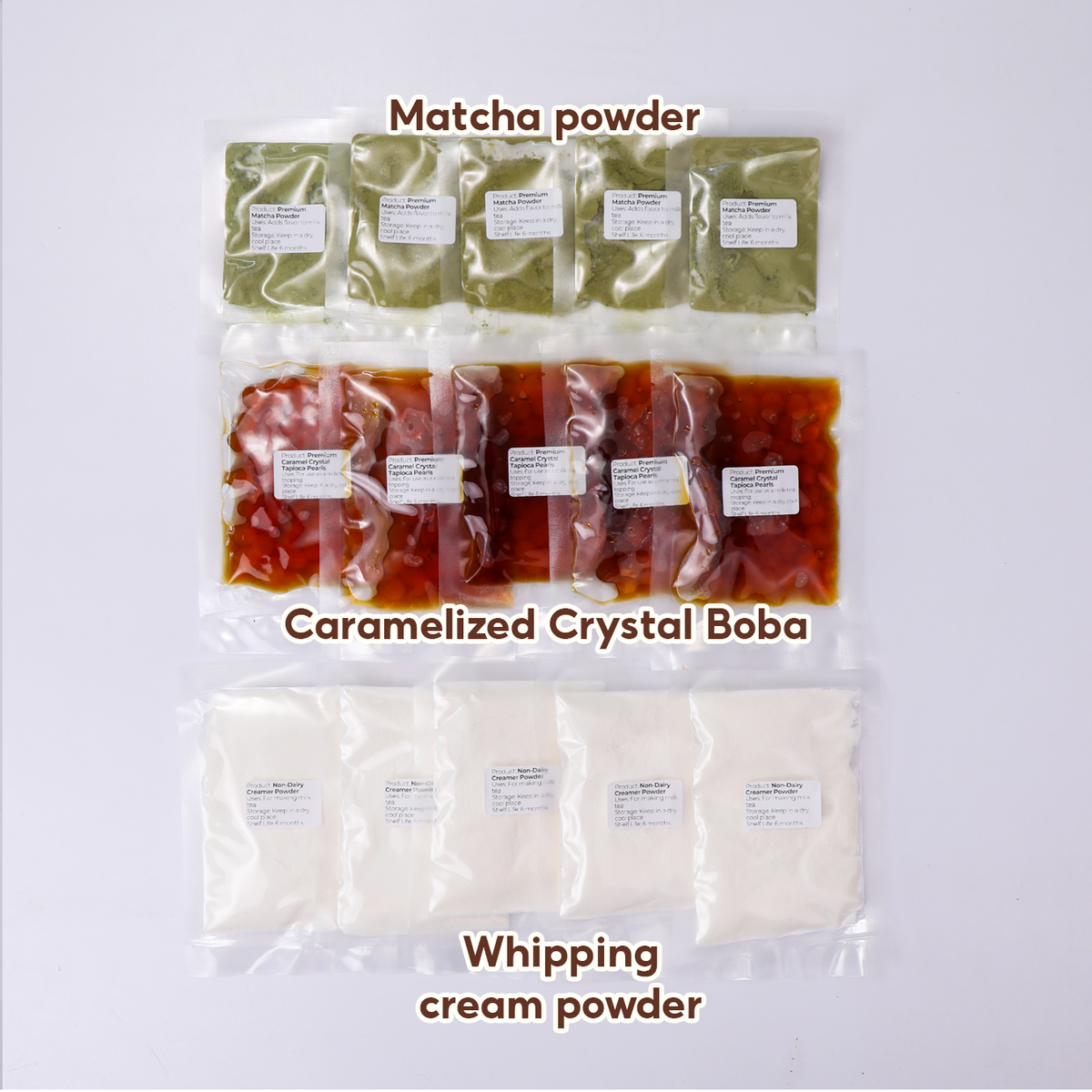 Matcha Milk Tea Making Kit – DIY Boba Kit, Makes 5 Cups